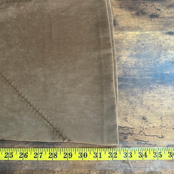 Norton McNaughton Faux Suede Maxi Skirt 14 Petite Tan Brown Western Festival EUC - Picture 4 of 8